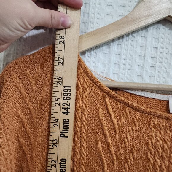 Hailey & Co Women's Plus Size Orange Cable Knit Light Sweater Size 2X - Picture 13 of 13